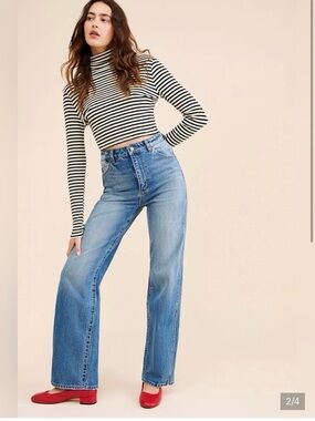 Rolla’s Heidi High-Rise Loose straight Leg Women's Jeans in Light Blue